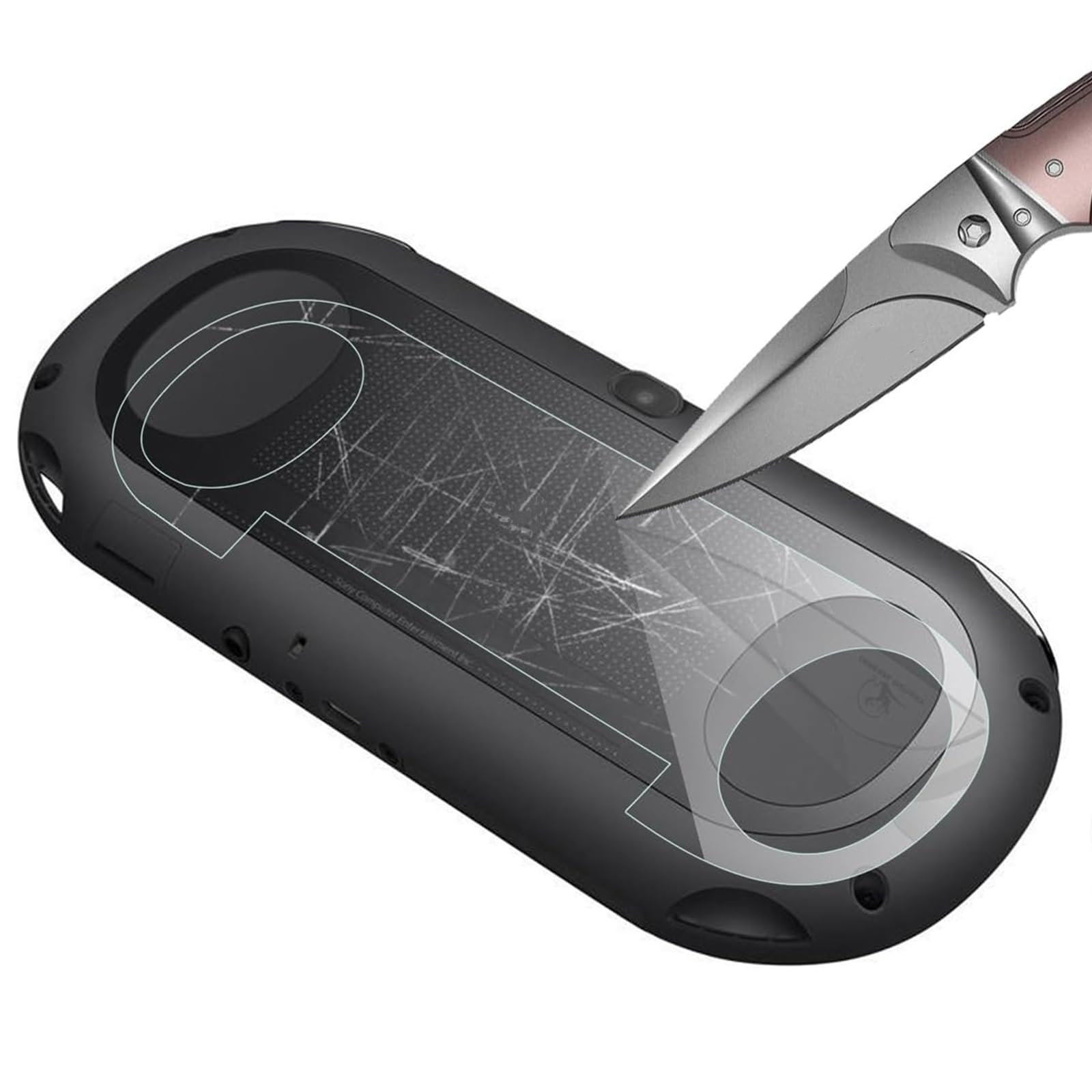 AKWOX 2 Front+2 Back Covers Screen Protectors Compatible with Sony PlayStation Vita 1000, (4-Pack) 9H Tempered Glass Front Screen Protector and HD Clear PET Back Screen Protective Film