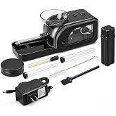 Electric Cigarette Rolling Machine, Cone Rolling Machine with Grinder + LED | Pre Roll Machine, Automatic Electric Roller with Cone Loader, King Size Tobacco Roller Kit for Home Travel and Outdoor Use