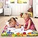 Fstop Labs [Upgraded] Large Kids Water Painting Doodle Mat Pad, Kids Toys Aqua Mat, Magic Water Drawing Mat Toddler Writing Mat with 2 Magic Pens 2 Brush and 16 Stencils Kids Educational Toys