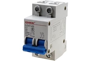 Bumbesti 2 Pole 400V Low-Voltage Miniature Circuit Breaker 3A Din Rail Mount DZ47-63 C3