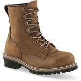 Guide Gear Men's Sawtooth 2.0 Steel Toe Logger Work Boots, Leather Uppers, Rubber Sole Shoes