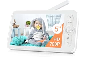 ARENTI Smart Baby Monitor with Screen and Audio,Video Single Monitor, 2K Ultra HD WiFi Baby Monitor,Night Vision,Lullabies,Cry Detection,Temp & Humidity Sensor,Two Way Talk,Motion Detection