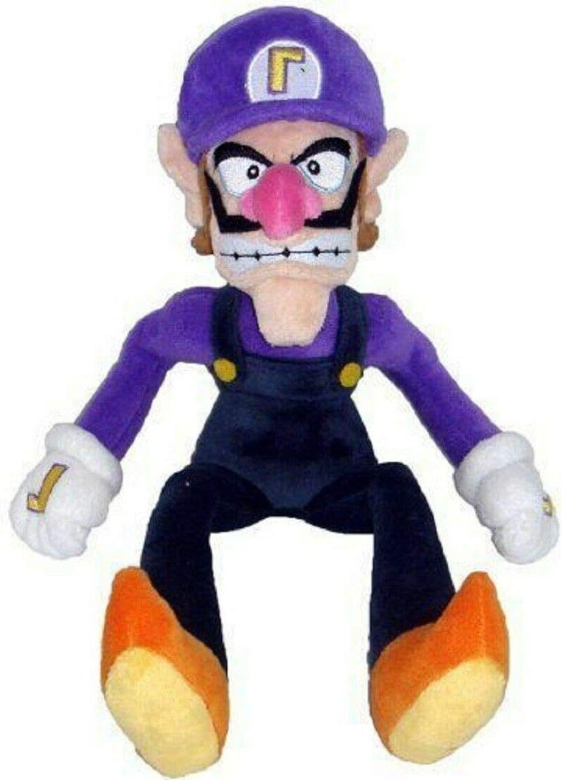 AStars Mario Super Bros Waluigi and Wario Soft Stuffed Plush Teddy-bear Doll Figure Action Toy Brother