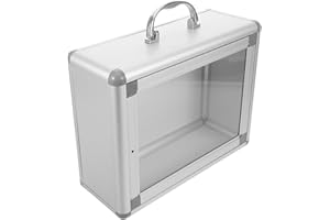 EXQUIMEUBLE Wall Mounted Medicine Cabinet Small Wall Medicine Box Portable for Bathroom and Office Emergency Aid