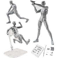 Artist Manikin Doll Set - Male & Female Jointed Figure For Drawing Reference