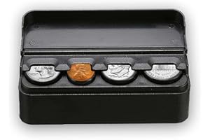 Vaygway Car Coin Change Holder- Black Mini Storage Coin Organizer-Universal Car Money Meter Dispenser