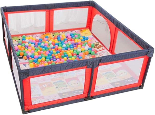 Parc Bebe Barriere De Securite Pour Enfant En Bas Age Tapis Menage Interieur Fermeture Eclair Modulaire Tapis Pour Enfants En Mousse Souple Boule D Ocean Taille 180x190x70cm Amazon Fr Bebes Puericulture