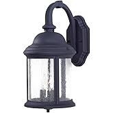 Minka Lavery Outdoor Wall Light 9011-66 Hancock Cast Aluminum Exterior Wall Lantern, 180 Watts, Black