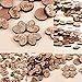 500 Pcs Rustic Wooden Love Heart Wedding Table Scatter Decoration Cute Wood Hearts for Crafts Bulk DIY