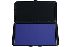 DUUPEAK Large Ink Pad for Stamps, 6.14"×3.38" Stamp Pad, Ink Pad for Office, Notarization, and Rubber Stamps (Blue