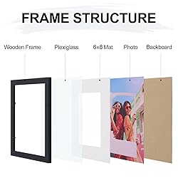 Vittanly 8.5x11 Picture Frame, Engineered Wood with