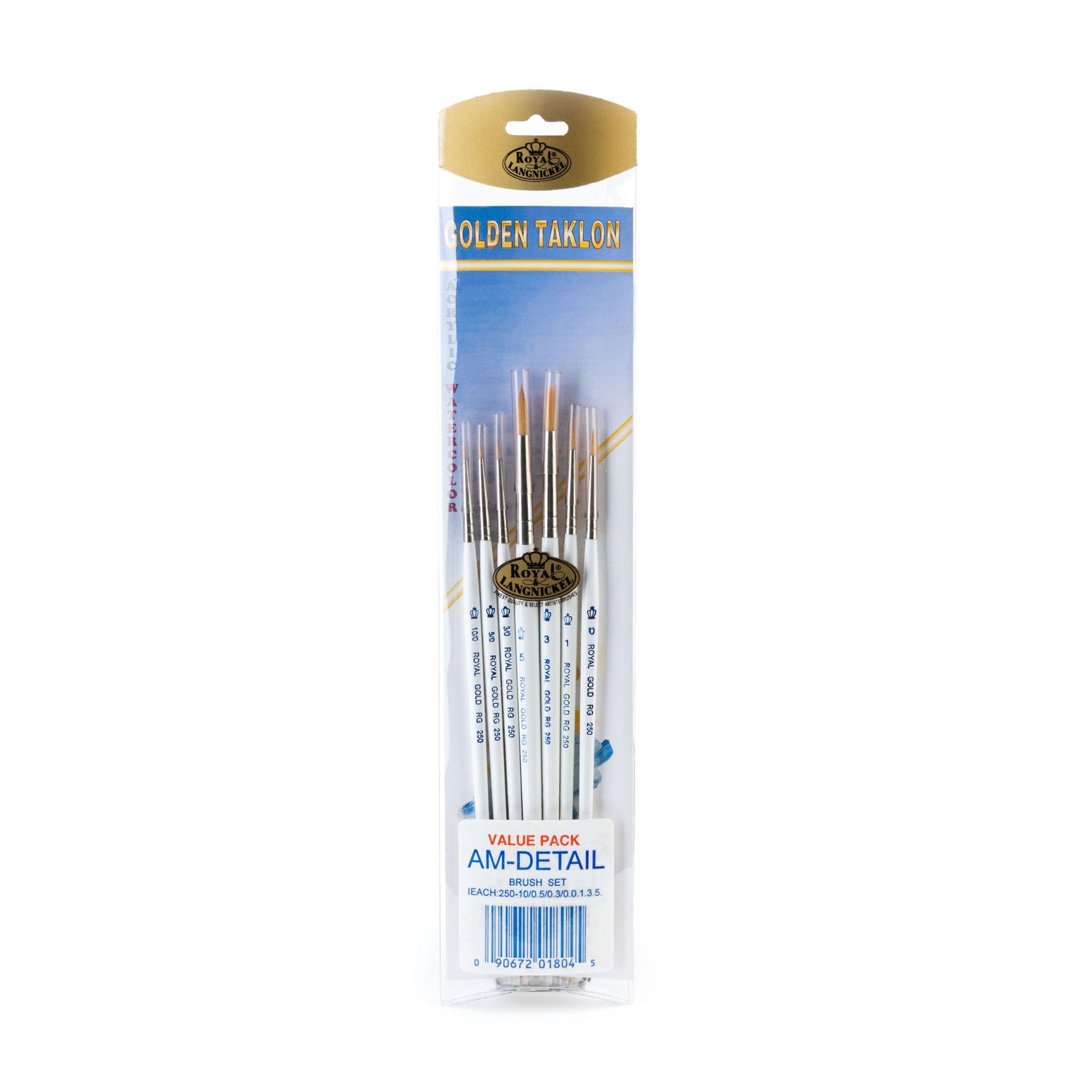 Royal and Langnickel Detail Brush Set - Royal Gold (Pack of 7)