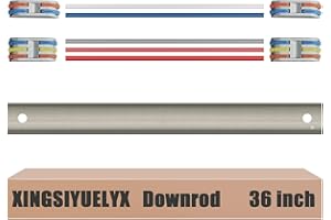 XINGSIYUELYX 36" Ceiling Fan Downrod, 【1 Outside Diameter】 Brushed Nickel Extended Downrod, including 4 Wire Connectors and 5 Extension Wires (No Threads)