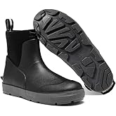 Lezzglt Deck Boots For Men Anti-Slip, Waterproof Ankle Rain Boots, Rubber Outdoor Fishing Footwear, Chelsea Garden Work Water Shoes, Size 6.5-12