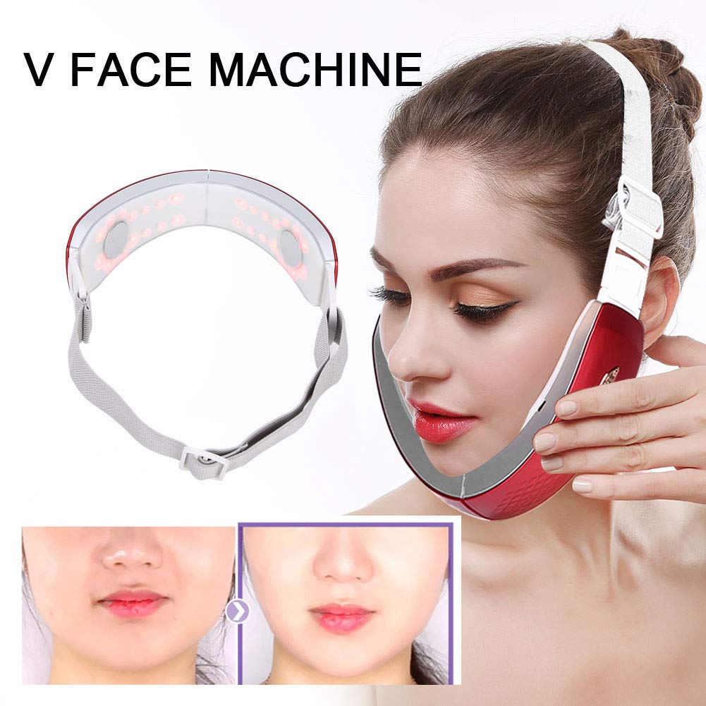 Electric V-Face Shaping Massager, V Face Machine Electric V Face Machine Face Lifting Machine Face Firming Machine EMS V Face Machine Face-Lifting & Double Chin Removal: Beauty