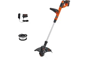 BLACK+DECKER 40V MAX String Trimmer and Edger Kit, Cordless, 13 inch, 2-in-1, Battery and Charger Included (LST140C)