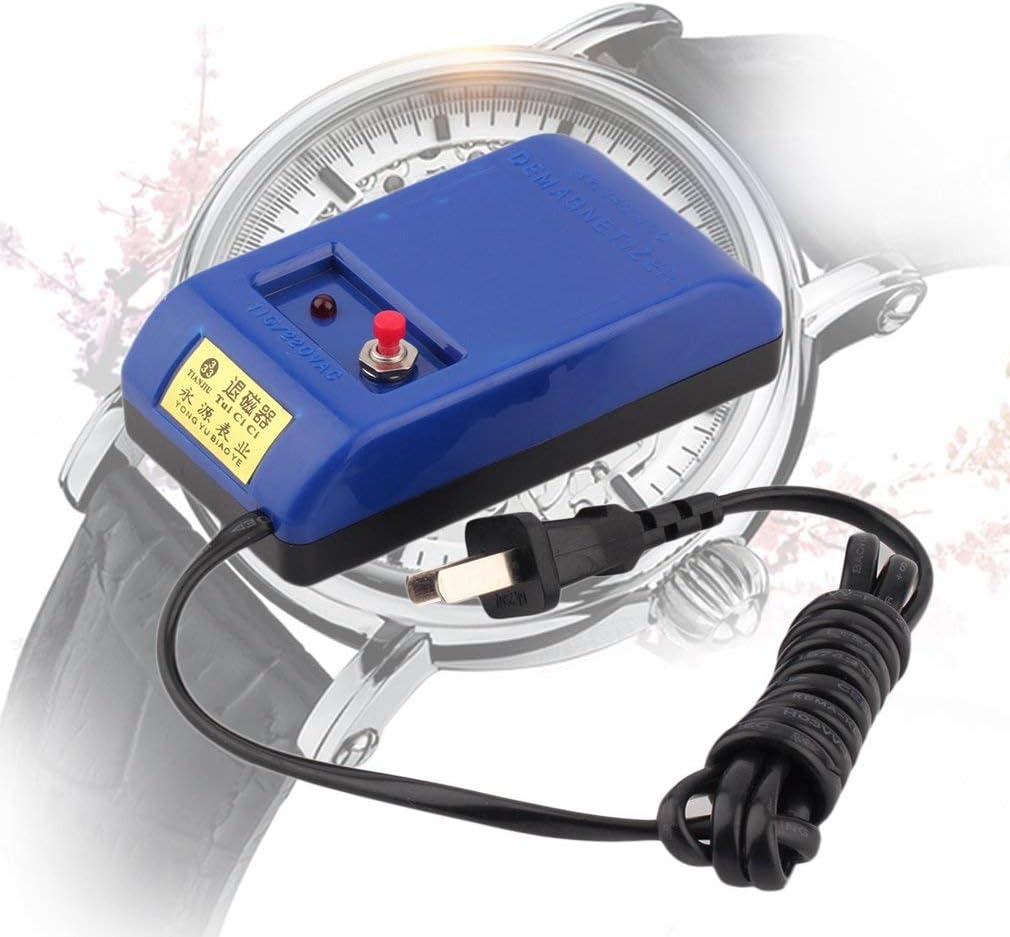 Electrical Perfect Watch Repair Screwdriver Tweezers Demagnetise Demagnetizer Tools EU Plug