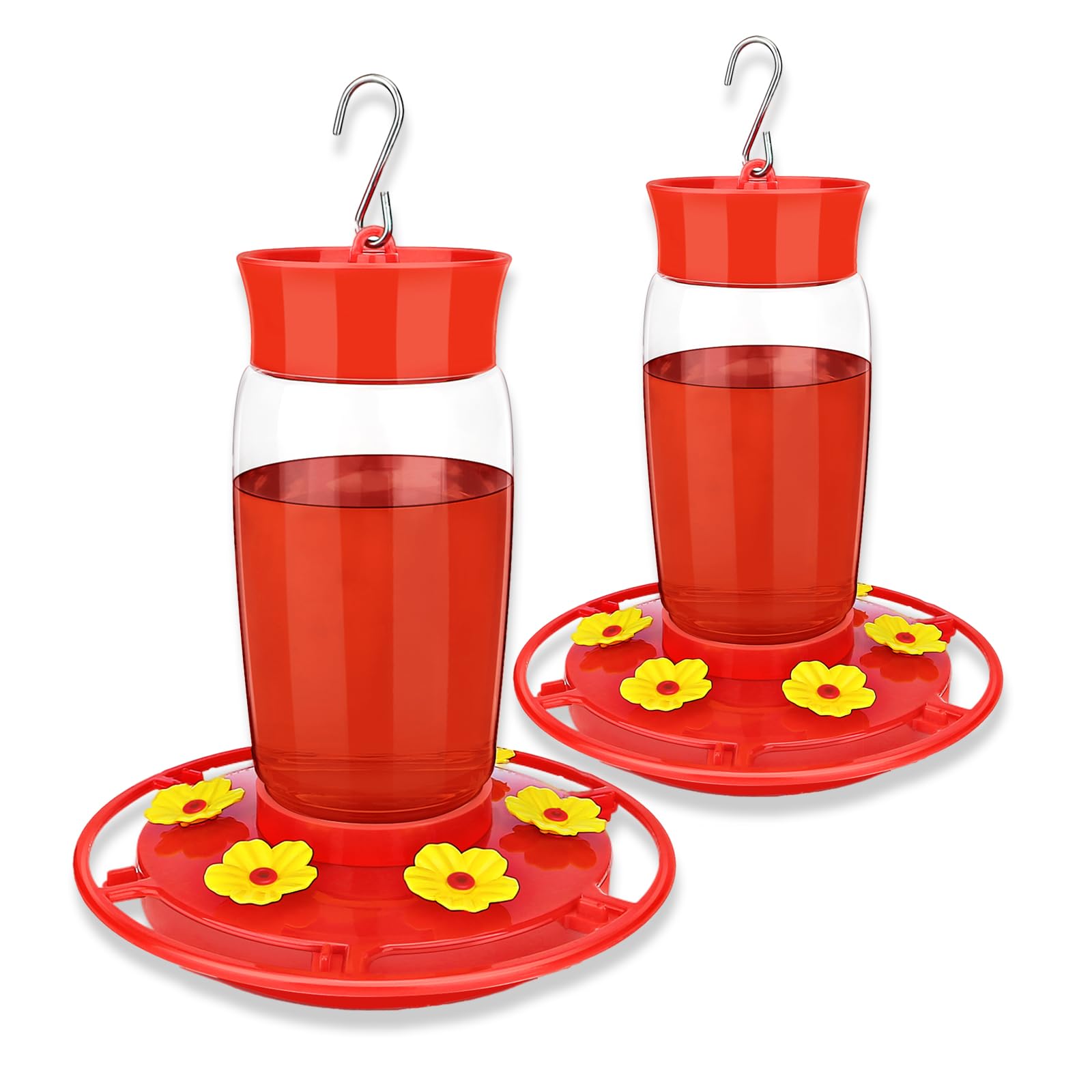 Photo 1 of Hummingbird Feeder, 2Pack Hummingbird Feeders for Outdoors Hanging ant and Bee Proof, Humming Birds Feeders for Outside, Plastic Hummingbird Feeder, Humming Bird Feeder 23 OZ