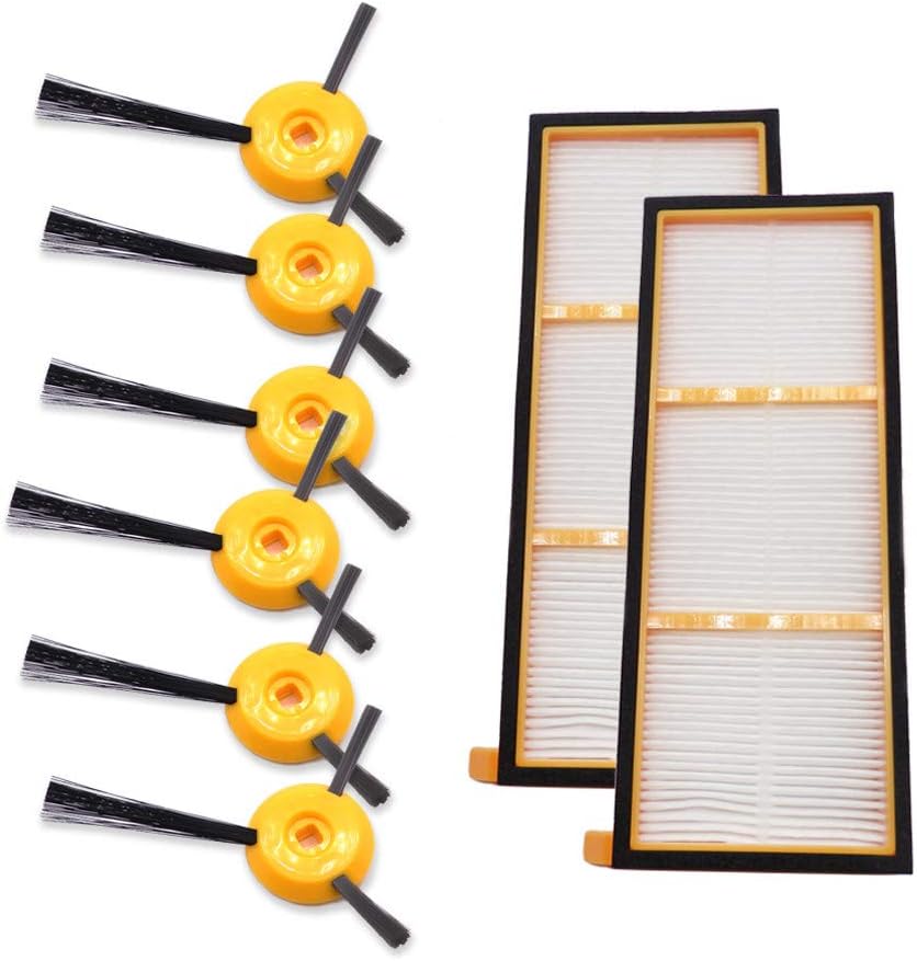 Iusun Side Brush&Filters&Bristle Brush Series Kits Replacement Accessories Parts for Shark ION RV700 RV720 RV750 RV750C RV755 Robot Vacuum Cleaner Clearing Set (A)