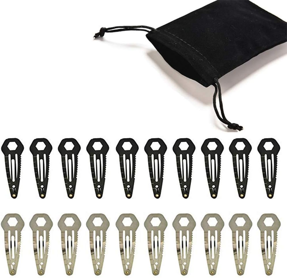 Yesoa 20 Pack Multifunction Mini Multi Tool Tactical Hair Clips Stainless Steel Women Self-Defense Tool EDC Survival Kit, Hair Pin Ruler Cutter Screwdriver Keychain Self-defense Pocket Survival Tool