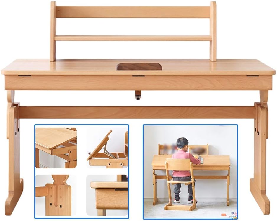 Desks Children's study table Solid wood study table Multifunctional