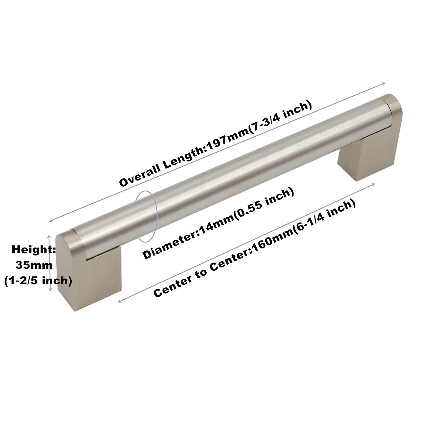 Homdiy Hdj14bss 6 1 4inch Center To Center Bathroom Cabinet Drawer