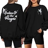 FASHGL Magical Kingdom Sweatshirt for Women Magic Shirt Family Vacation Sweater Cute Castle Graphic Long Sleeve Pullover Tops