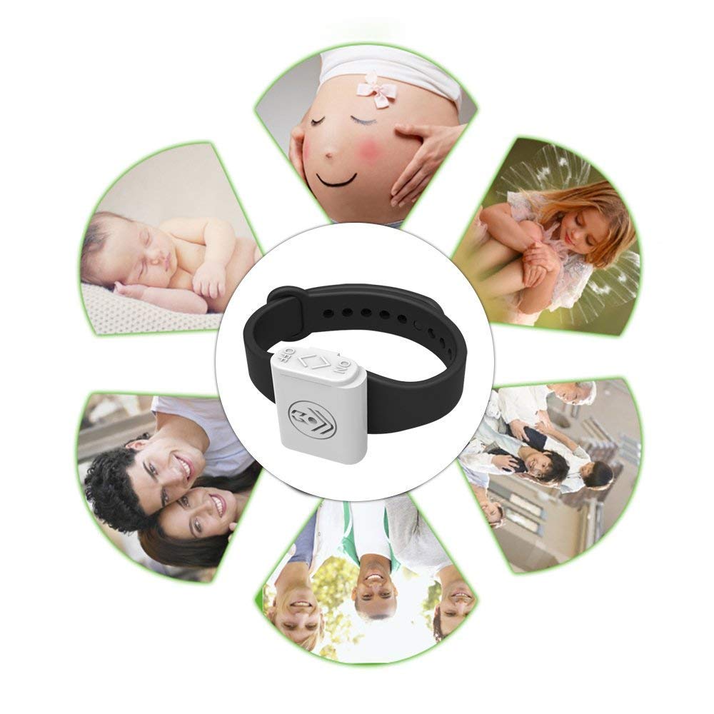 Homeda Camping Mosquito Repellent Bracelet, Electric Ultrasonic Mosquito Repellent Wristband Non-toxic Deet Free Eco-friendly for Camping & Hiking, Black