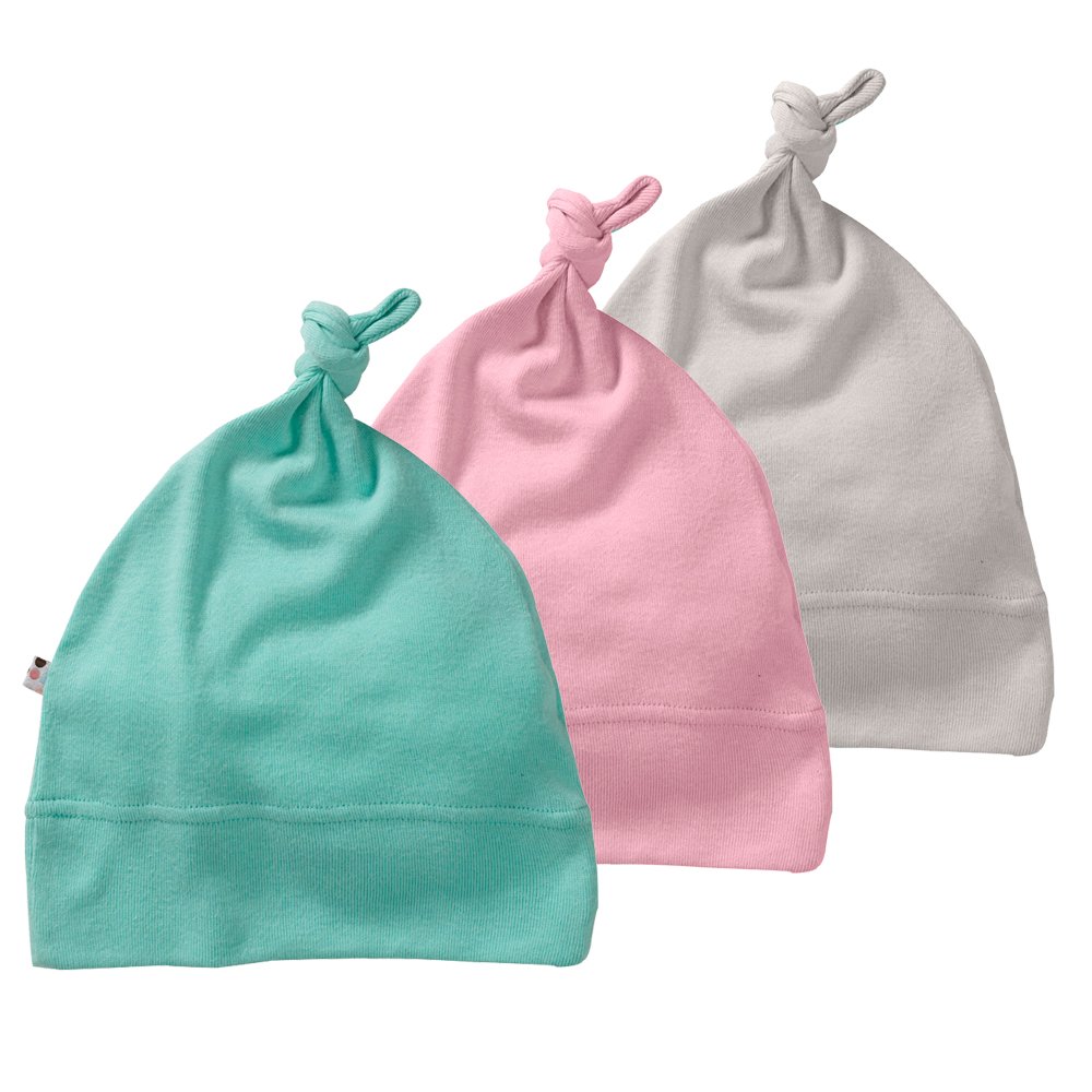 Babysoy Eco Essential 3-Piece Single Knot Beanie/Hat Set