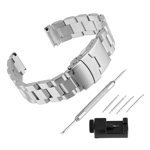 BEWISH Uhrarmband Edelstahl Ersatzband Solide Metall Uhr Band Riemen Uhrenarmbänder Smart Watch Strap Band Ersatz Schmetterli