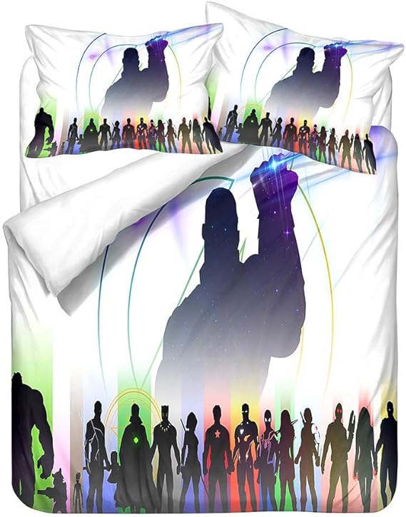 695 The Avengers -SetsLuxus-Bettbezug-Set, Mikrofaser, 3D-Druckmuster