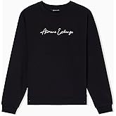 Armani Exchange womens Signature Logo Crewneck