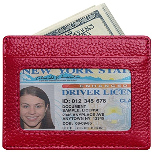Rfid blocking leather wallet, slim thin minimalist pock…