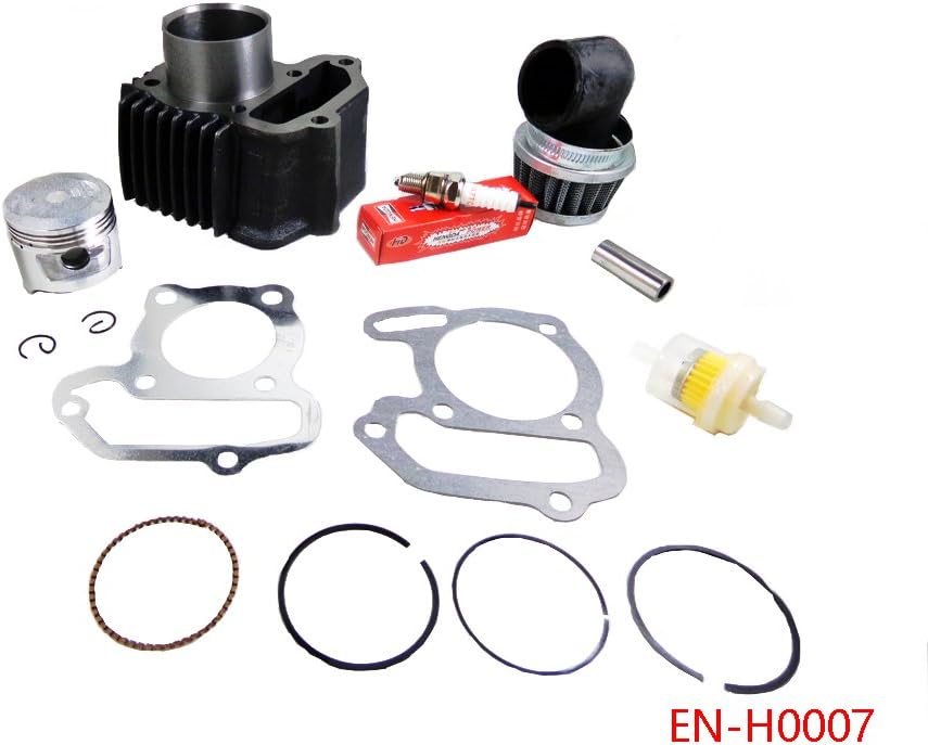 Complete Cylinder Top End Rebuild Kit with Piston Ring Gasket for Yamaha Raptor 80 Grizzly 80 Badger 80 YFM 80 YFM80 22k-11311-02-00