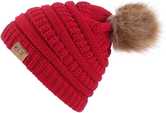 ladies red winter hats