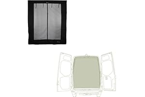 VanEssential Rear Door Full Bug Screen Designed for Mercedes-Benz HIGH ROOF ONLY Van Years 2007- Current (Models:VS30 & NCV3) - Center Zipper Closure