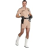 Reno 911 Lt. Jim Dangle Costume for Men with Shirt, Shorts, and Accessories | Funny Movie Character Halloween outfit