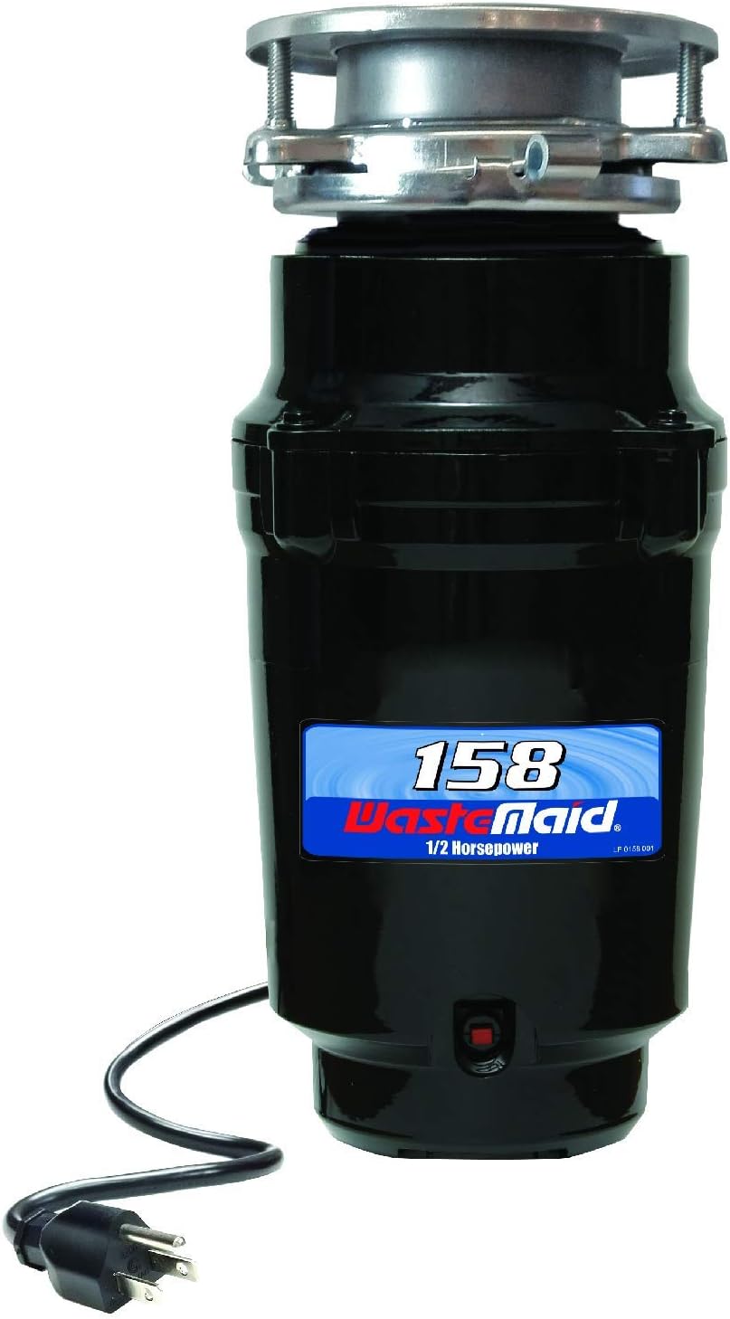 Waste Maid 10-US-WM-058-3B Garbage Disposal, 1/2 HP Economy, Black - - 