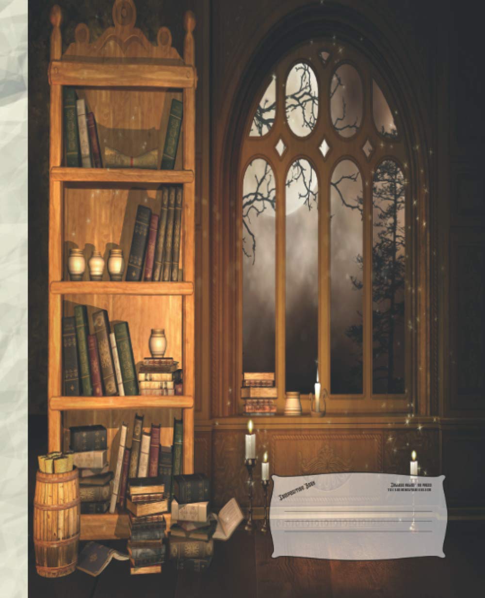 Gothic Library Composition Book: College ruled notebook