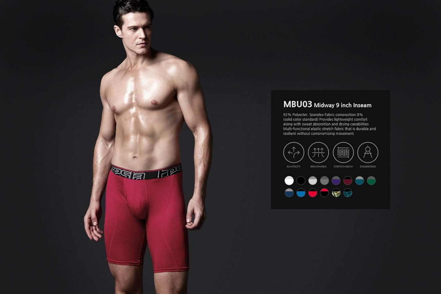 TSLA 2 Pack Men's Relaxed Stretch Cool Dry Performance Brief Mesh Underwear Trunk: Clothing