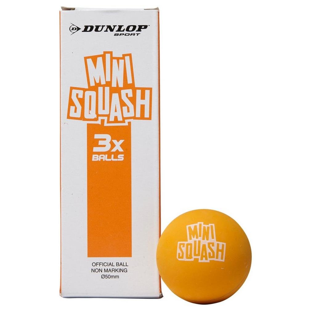 DUNLOP Squash Balls Mini Play, Kids Age 7-10 (3 Balls)