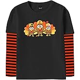 Remimi Unisex Kids Christmas Long Sleeve Shirt Xmas Print Stripe Shirts 2-12 Years