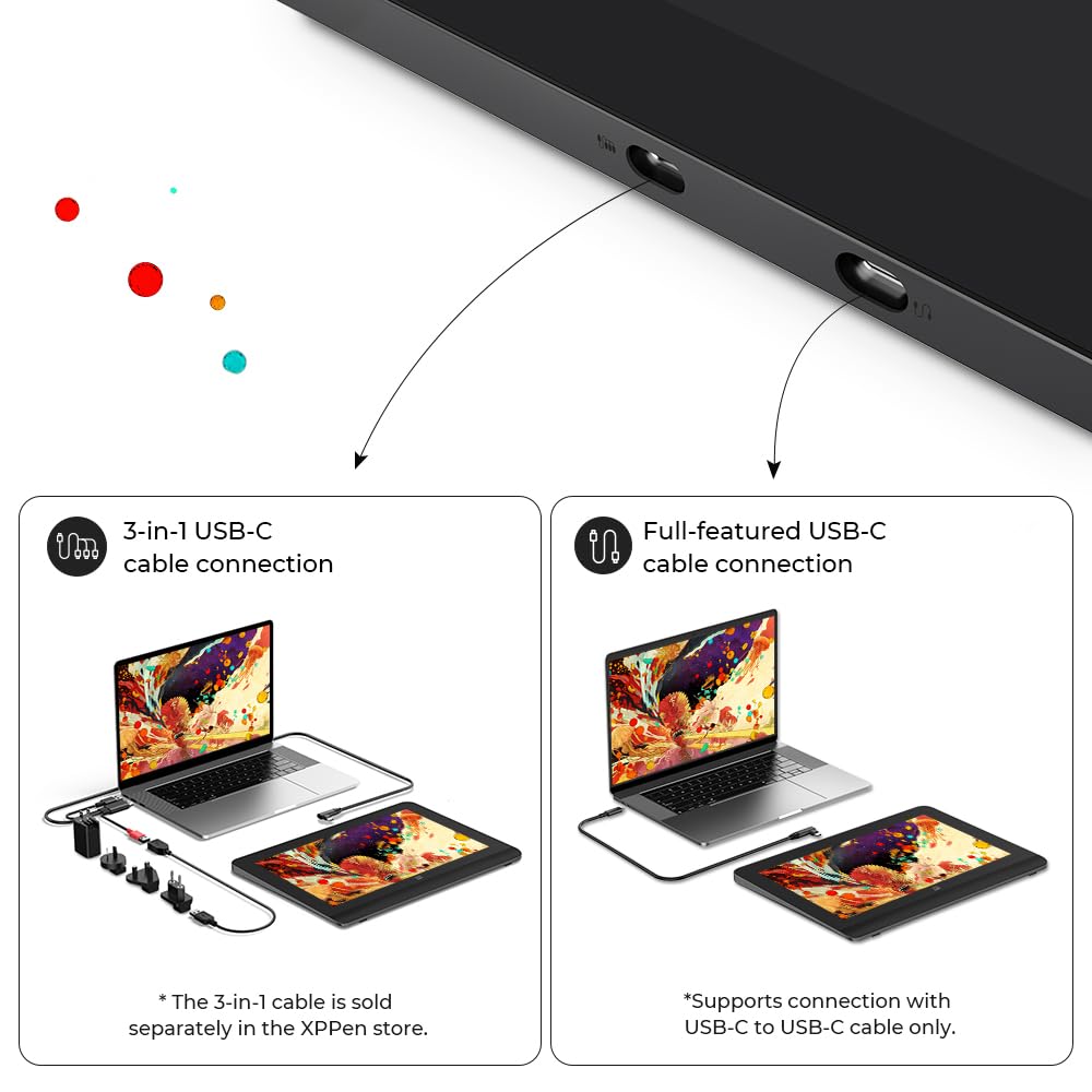 XPPen Artist Pro 14 Gen 2 Grafiktablett mit 14 Zoll Display, Entspiegeltem Bildschirm, 16384 Druckstufen Batterielos Stift, mit Ständer und Mini-Tastenfeld, für Windows, macOS und Android 7