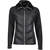 MARMOT Women's Thea Jacket - 700-Fill Down Insulated Hybrid with Fleece Sleeves Faux Fur Collar