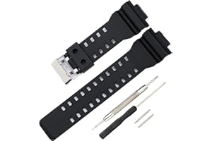 RIHAHISY 16mm G-Shock replacement watch bands for Casio G-Shock GLS-8900/GW-8900/GA-110/GA-100C/GA-120/GD-110/GLS-100