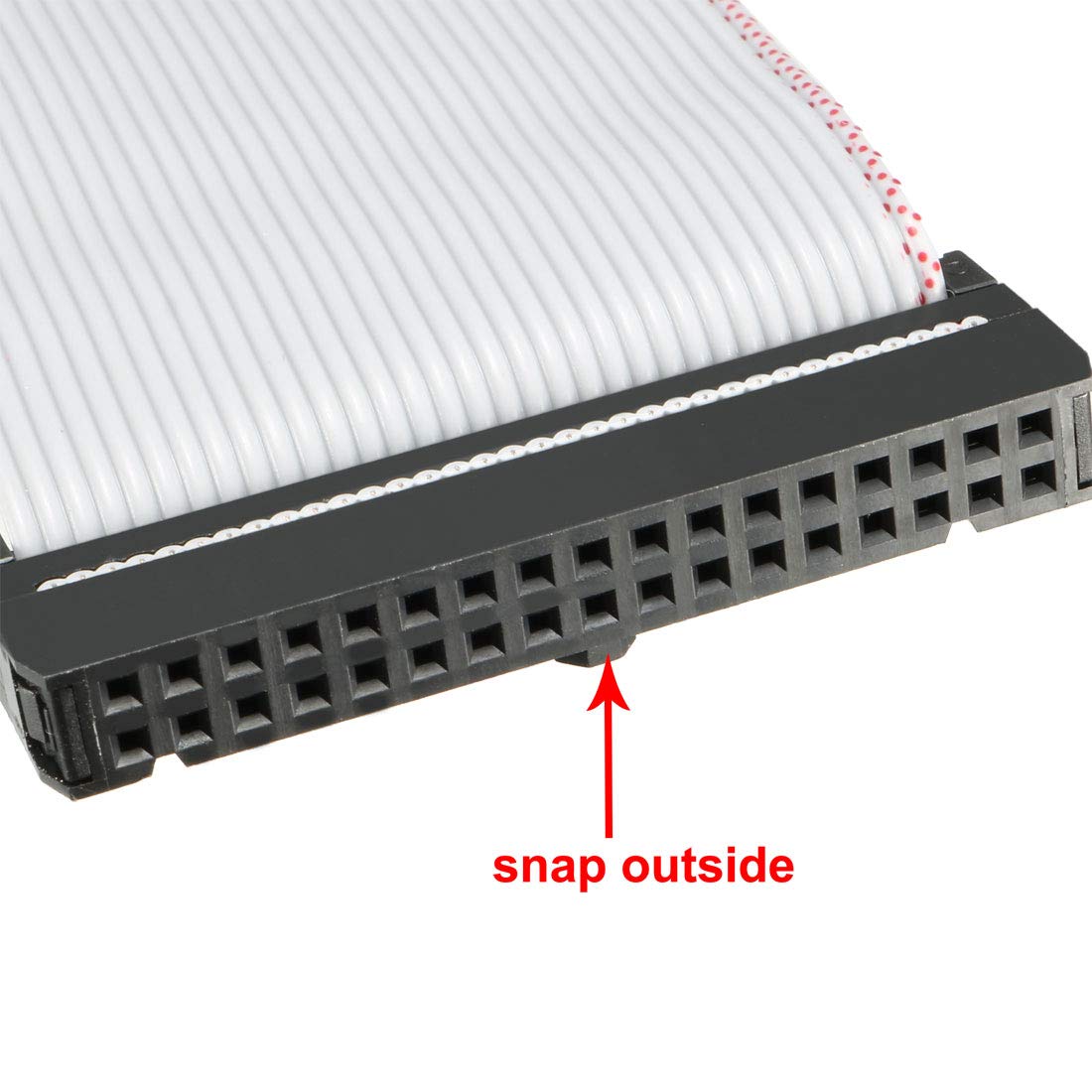 Flat Ribbon Cables uxcell IDC 64 Pins Wire Flat Flexible Gray Ribbon