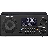Sangean WR-22BK Digital Radio, AM/FM with Bluetooth, USB, Black