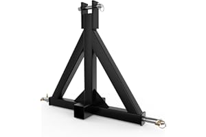 3 Point Trailer Hitch with 2" Receiver for Category 1,Tractors Compatible with Kubota, BX, LM25H, WLM Tractor, NorTrac, Yanma