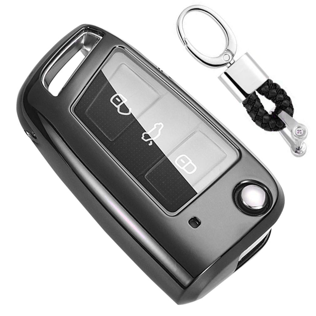 Black Premium Soft TPU Car Key Case Shell Full Cover Amazon.co.uk