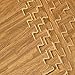 Sorbus 48Sq. Ft. Wood Grain Floor Tiles Foam Mat EVA Interlocking Mats Tile 3/8-Inch Thick Flooring Wood Puzzle Exercise Mats w/Borders - Home Playroom Basement, Apartment, Trade Show, Baby, Dance